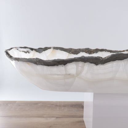 Mexican Onyx/Calcite Canoe Bowl - Expert Wholesale and Supplier of Wholesale Crystals & Bulk Gemstones, ["Bowls","Calcite","canoe","Mexico","onyx"]