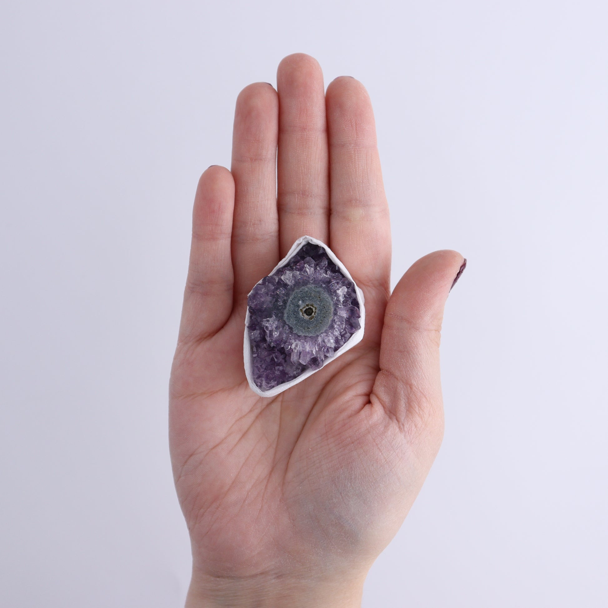 Uruguay Amethyst Clusters with "Eyes" Flat of 9 - Expert Wholesale and Supplier of Wholesale Crystals & Bulk Gemstones, ["Amethyst","Clusters","Eyes Amethyst","Uruguay"]