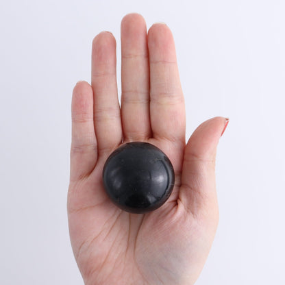 Black Tourmaline Spheres Set of 6