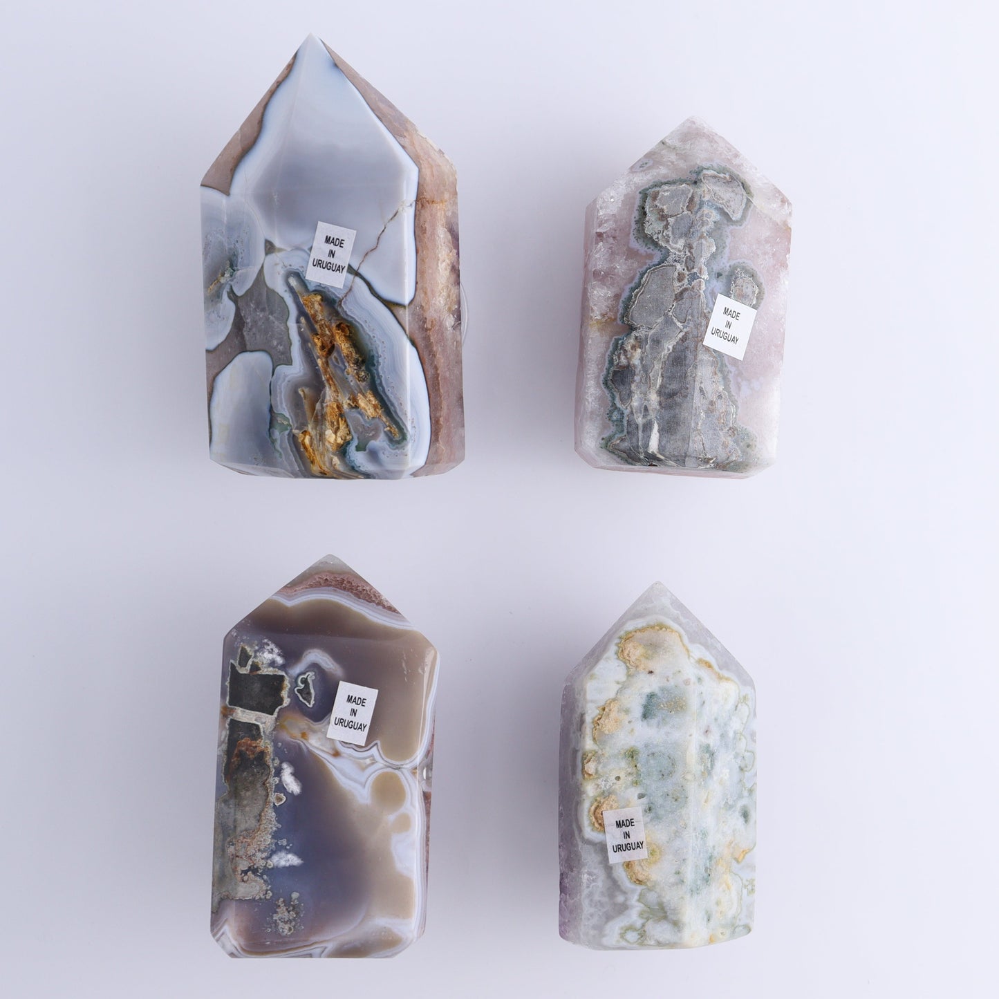 Uruguay Amethyst Towers Set of 4 - Expert Wholesale and Supplier of Wholesale Crystals & Bulk Gemstones, ["Amethyst","Towers","Uruguay"]