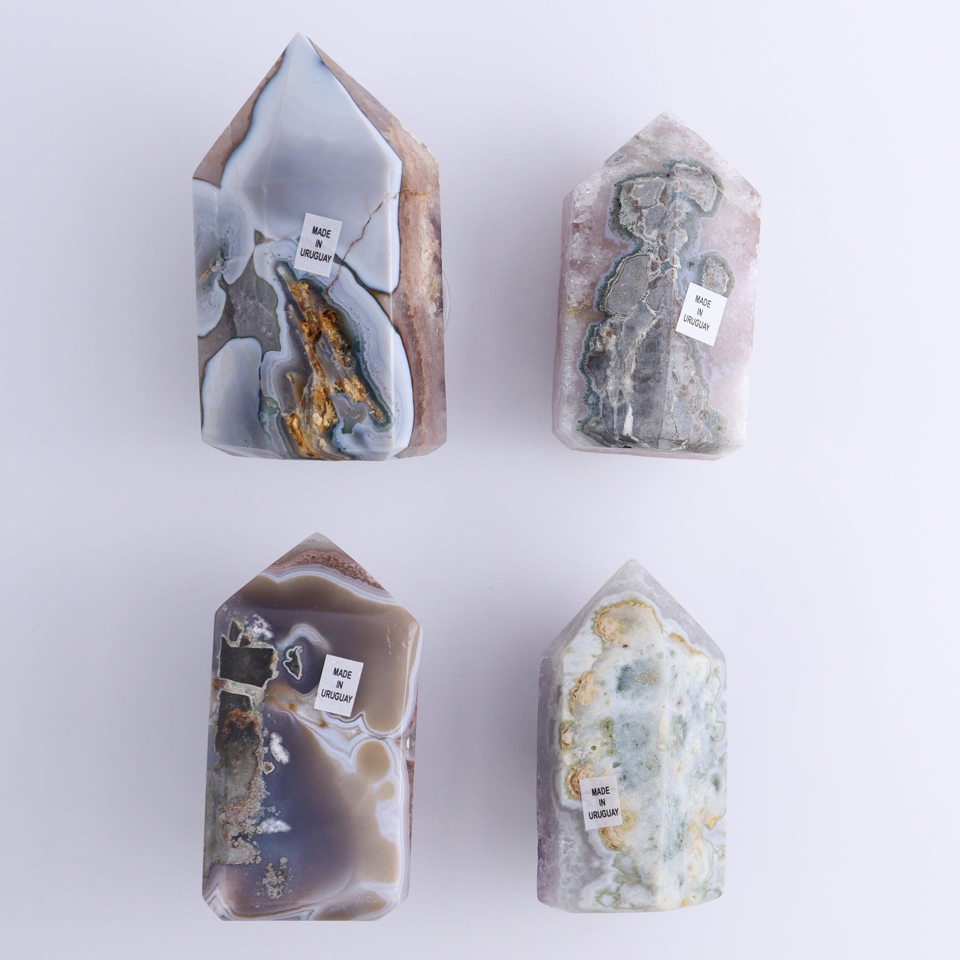 Uruguay Amethyst Towers Set of 4 - Expert Wholesale and Supplier of Wholesale Crystals & Bulk Gemstones, ["Amethyst","Towers","Uruguay"]