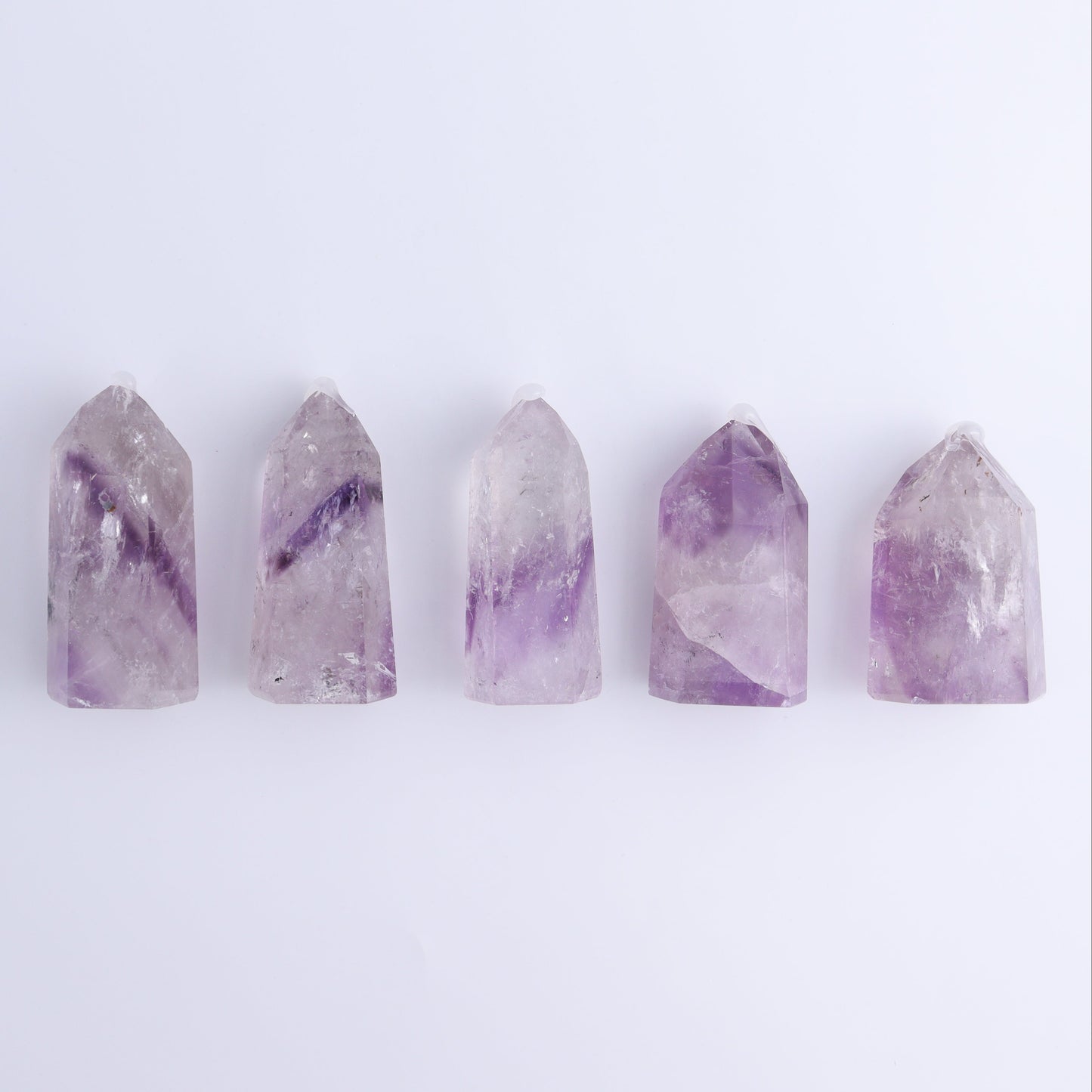 Amethyst Towers Set of 5 - Expert Wholesale and Supplier of Wholesale Crystals & Bulk Gemstones, ["Amethyst","Brazil","Towers"]