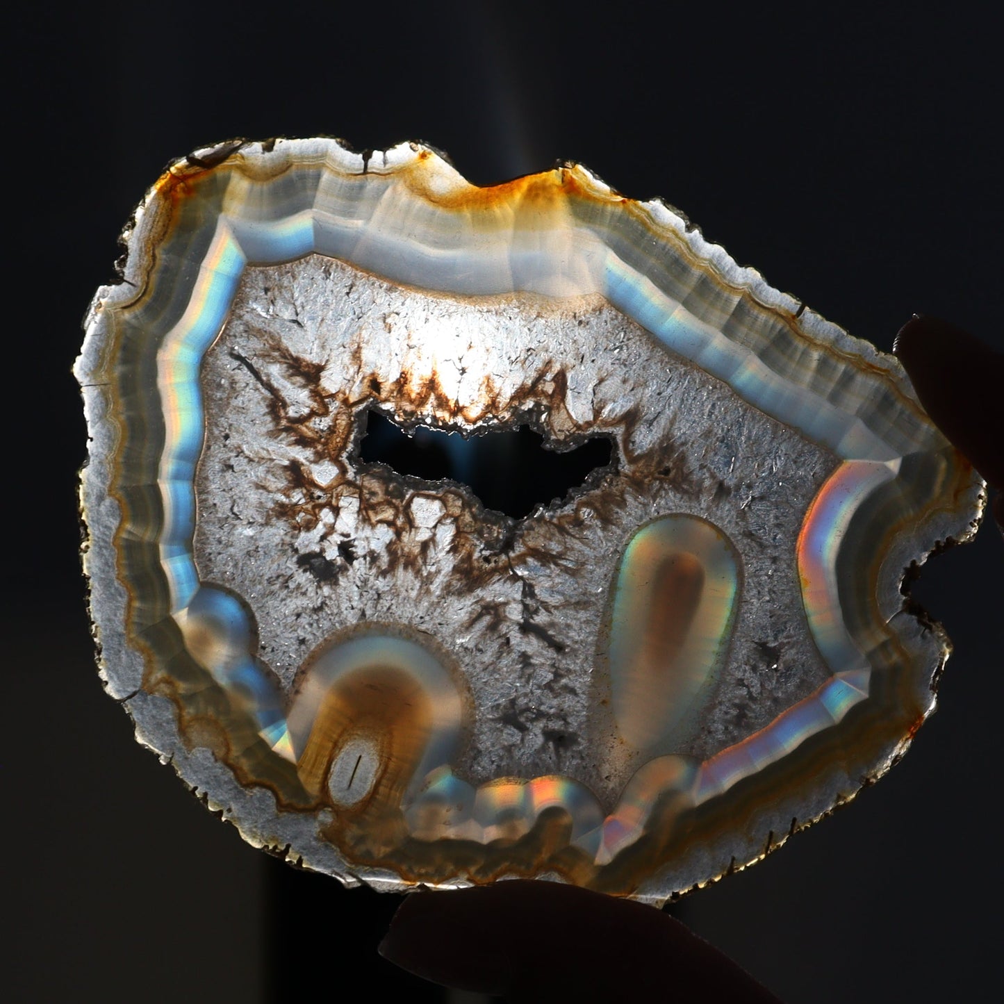 Iris Agate Slices Set of 3 - Expert Wholesale and Supplier of Wholesale Crystals & Bulk Gemstones, ["Agate","Iris Agate","Slices and Slabs"]