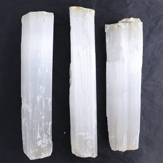 Selenite Logs Set of 3