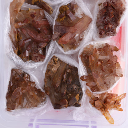 Quartz Hematite Inclusions Flat from Morocco