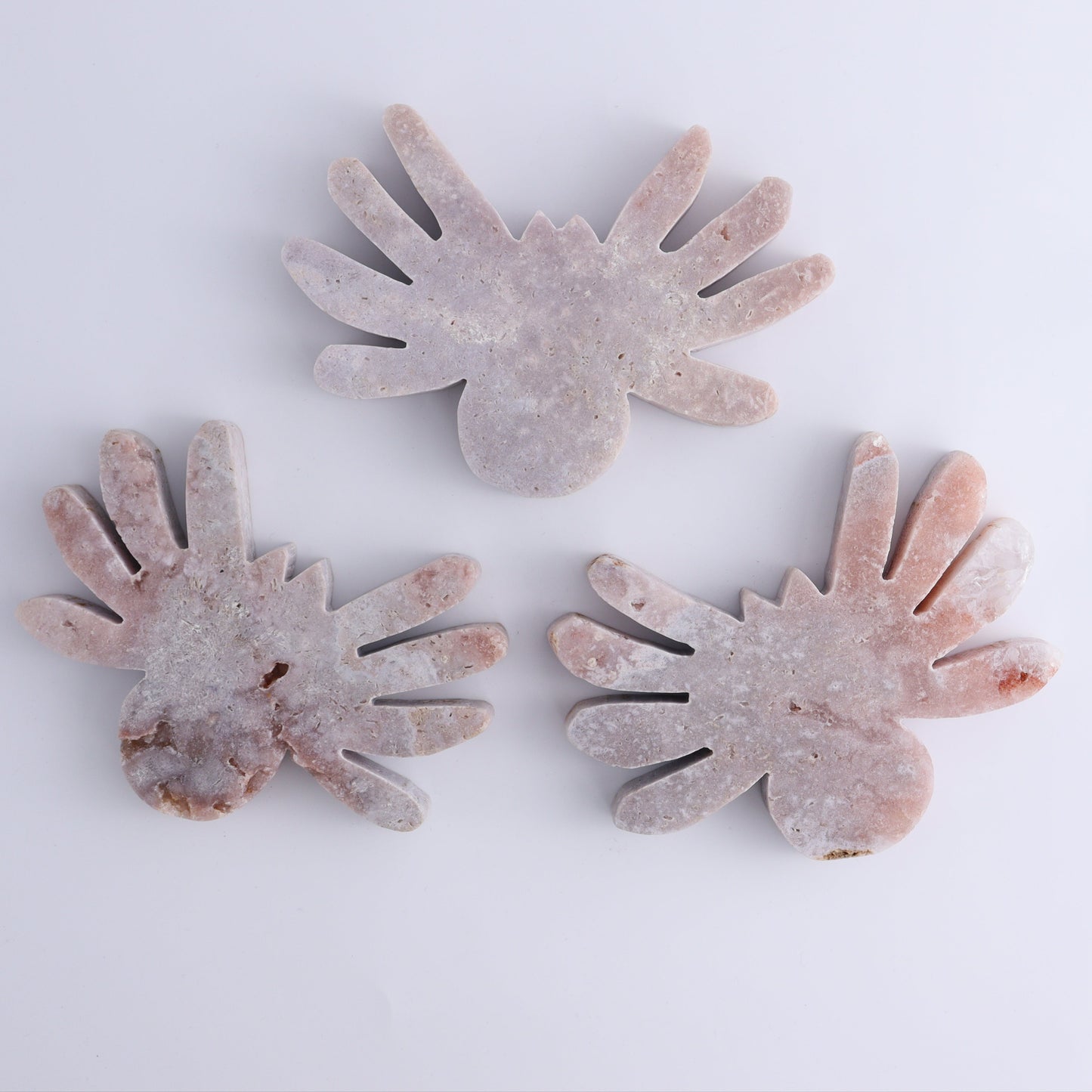 Pink Amethyst Spiders Set of 3 - Expert Wholesale and Supplier of Wholesale Crystals & Bulk Gemstones, ["Amethyst","Brazil","Pink Amethyst","stars"]