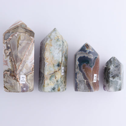 Uruguay Amethyst Towers Set of 4 - Expert Wholesale and Supplier of Wholesale Crystals & Bulk Gemstones, ["Amethyst","Towers","Uruguay"]