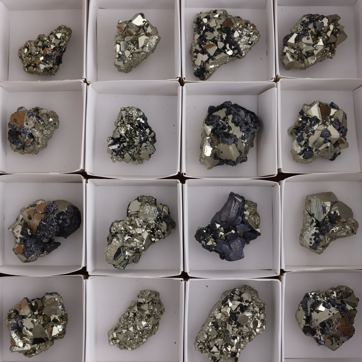 Octahedral Pyrite Clusters Set of 20 - Expert Wholesale and Supplier of Wholesale Crystals & Bulk Gemstones, ["Clusters","Octahedral Pyrite","Peru","Pyrite"]