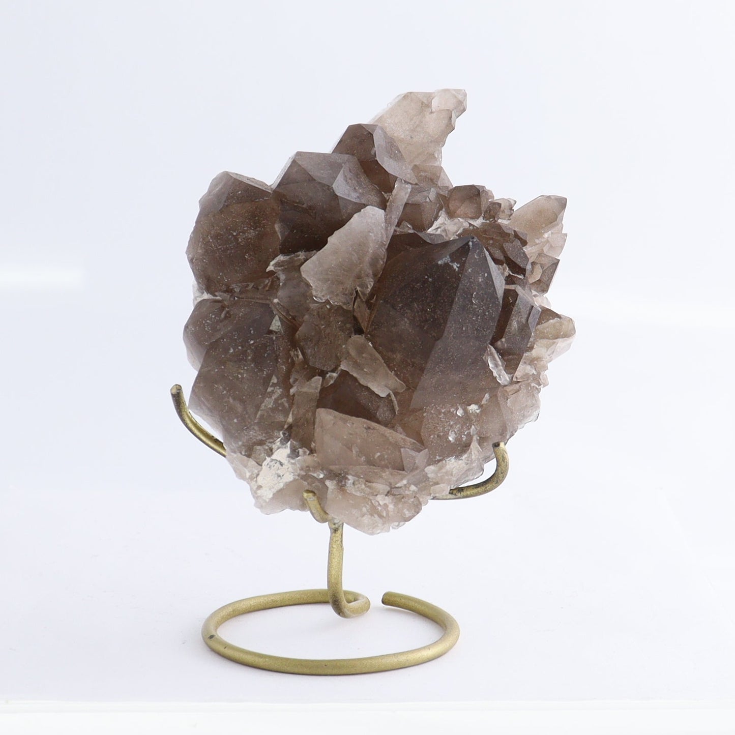 Smoky Quartz Clusters with Stand Set of 3 - Expert Wholesale and Supplier of Wholesale Crystals & Bulk Gemstones, ["cluster","Clusters","Quartz","Smoky Quartz"]