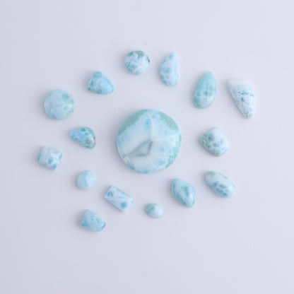 Larimar Cabs 16 Pieces - Expert Wholesale and Supplier of Wholesale Crystals & Bulk Gemstones, ["Cabs","Larimar"]