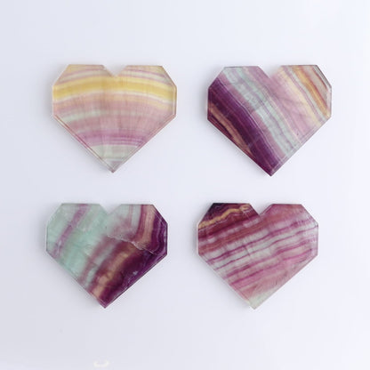 One Flat Fluorite Heart