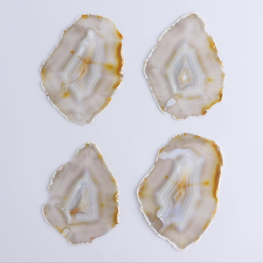 Iris Agate Slices Set of 4 - Expert Wholesale and Supplier of Wholesale Crystals & Bulk Gemstones, ["Agate","Iris Agate","Slices and Slabs"]