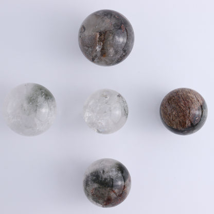 Garden Quartz Spheres Set of 9 - Expert Wholesale and Supplier of Wholesale Crystals & Bulk Gemstones, ["China","Garden Quartz","Spheres"]