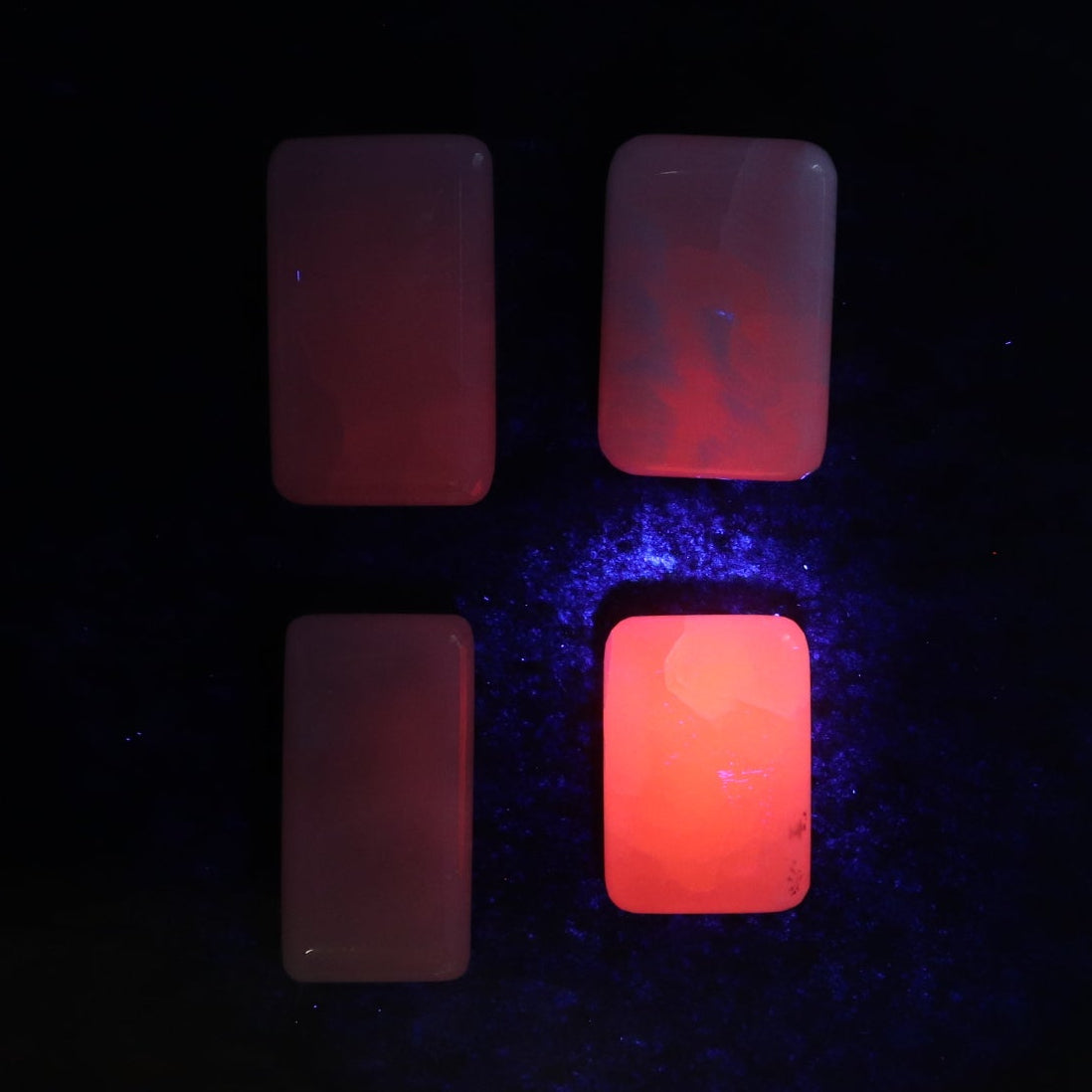 Pink Mangano Calcite Rectangles Set of 12