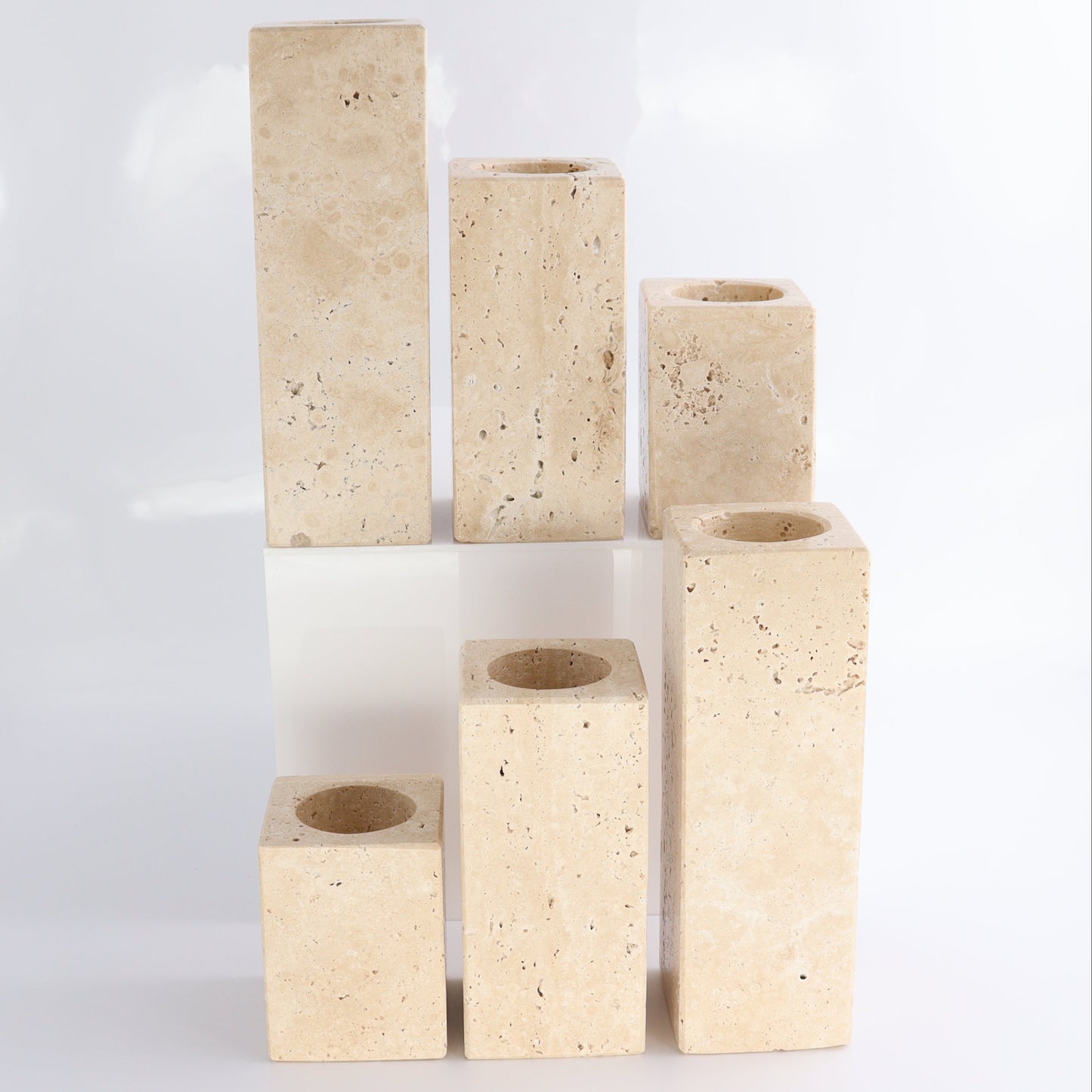 One Travertine Candle Holder - Expert Wholesale and Supplier of Wholesale Crystals & Bulk Gemstones, ["Candle Holder","Catalog Onyx","Mexico","Travertine"]