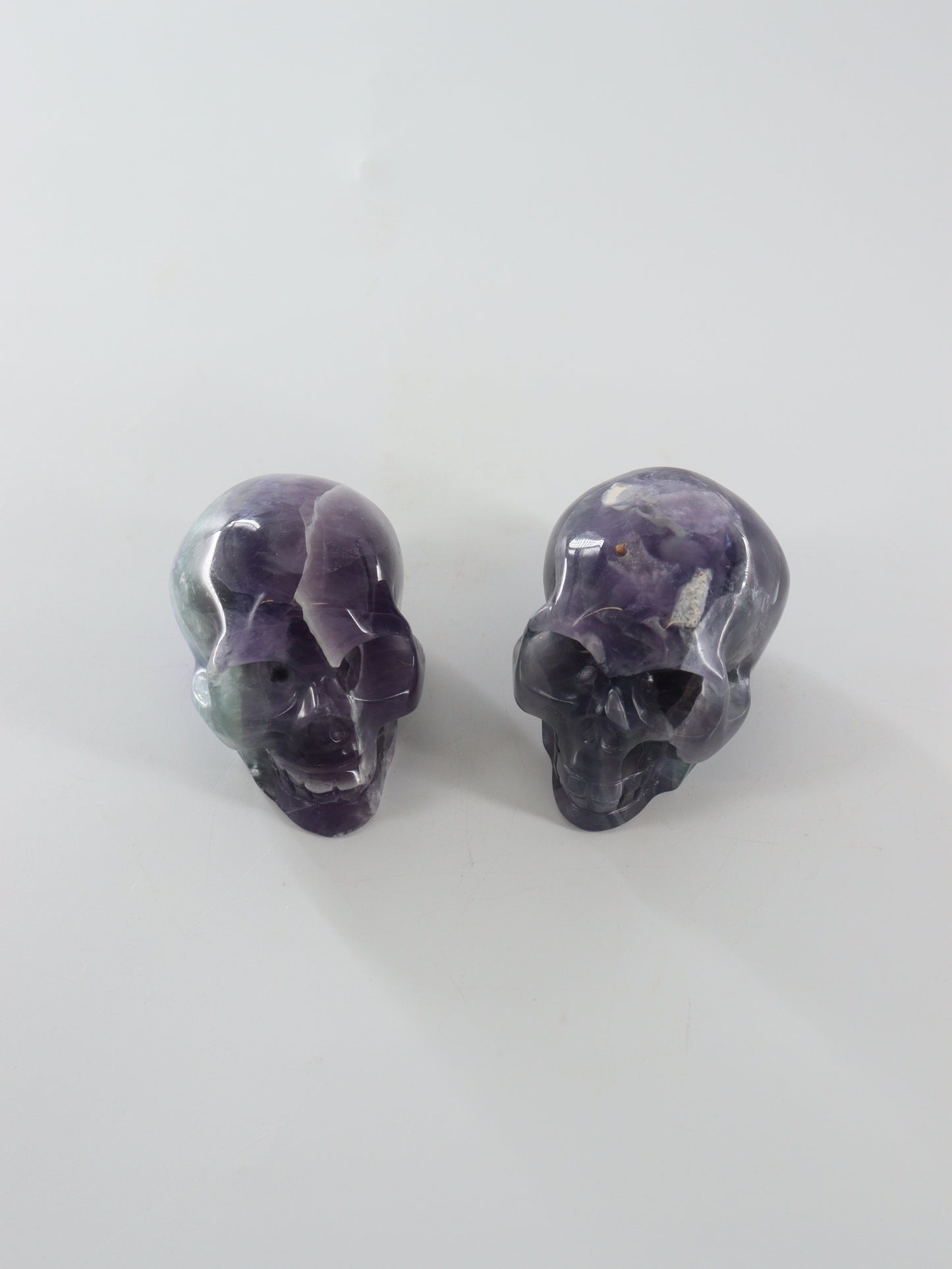 Fluorite Skulls Set of 2