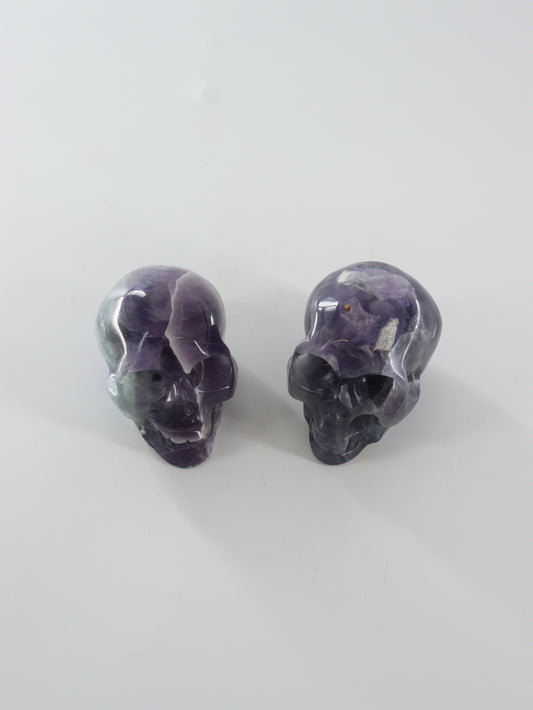 Fluorite Skulls Set of 2