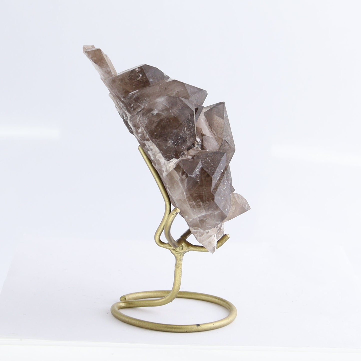 Smoky Quartz Clusters with Stand Set of 3 - Expert Wholesale and Supplier of Wholesale Crystals & Bulk Gemstones, ["cluster","Clusters","Quartz","Smoky Quartz"]