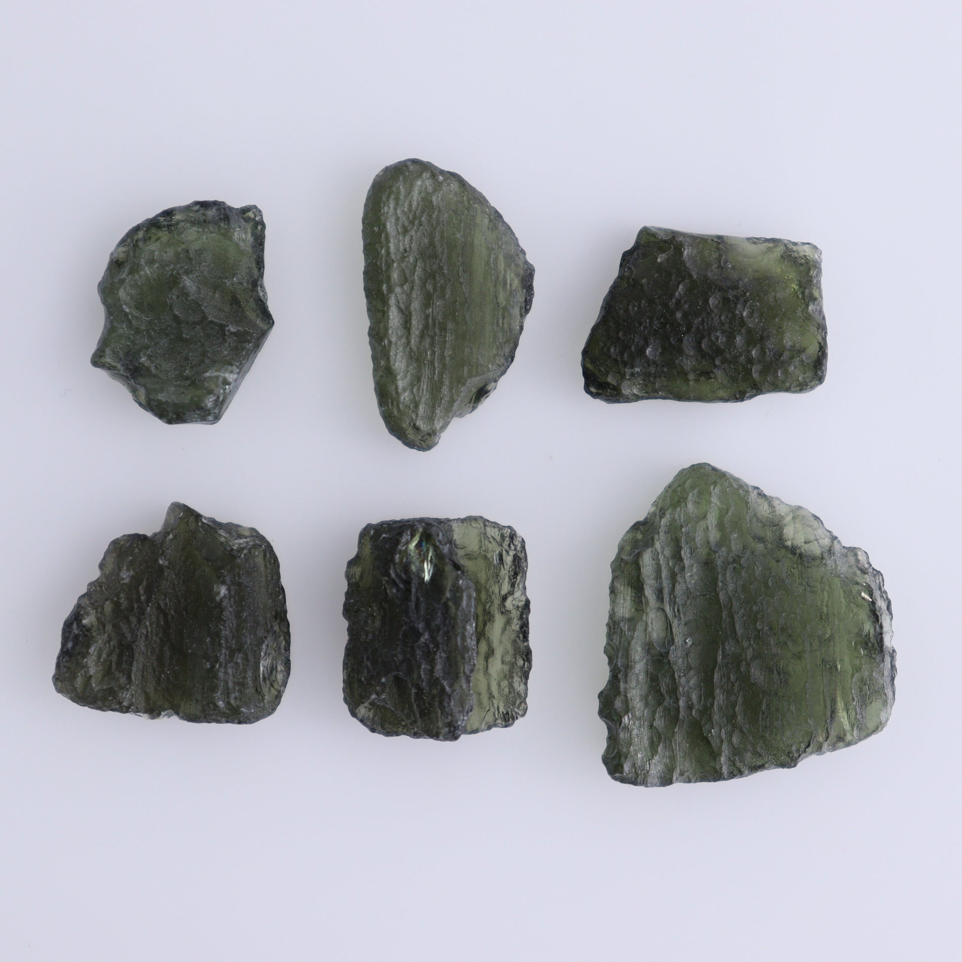 Moldavite Pieces Set of 6 - Expert Wholesale and Supplier of Wholesale Crystals & Bulk Gemstones, ["Czech Republic","Moldavite","Pieces"]
