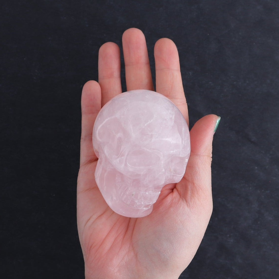 Rose Quartz Skulls Set of 4