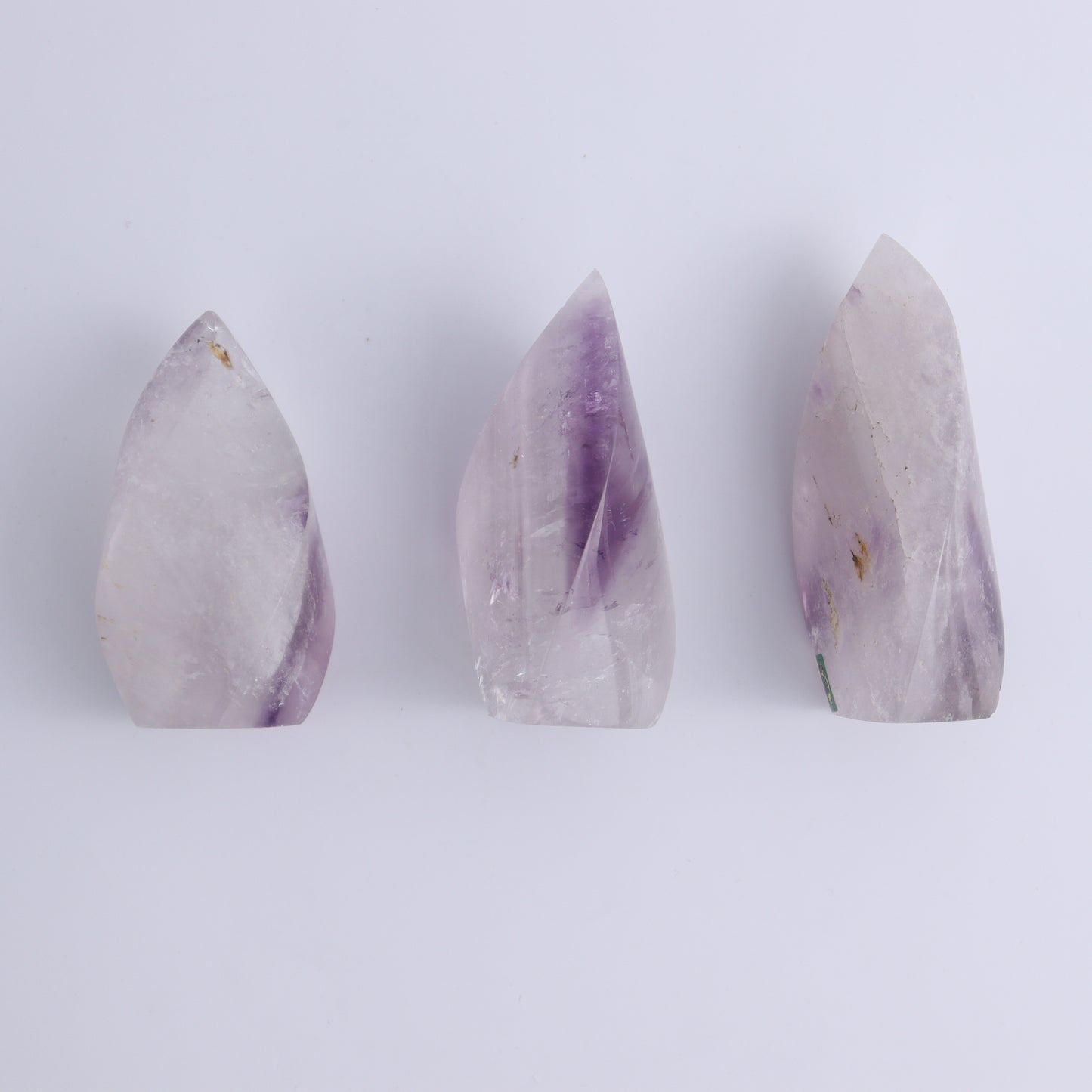 Imperfect Amethyst Flames Set of 9 - Expert Wholesale and Supplier of Wholesale Crystals & Bulk Gemstones, ["Amethyst","Brazil","flames"]