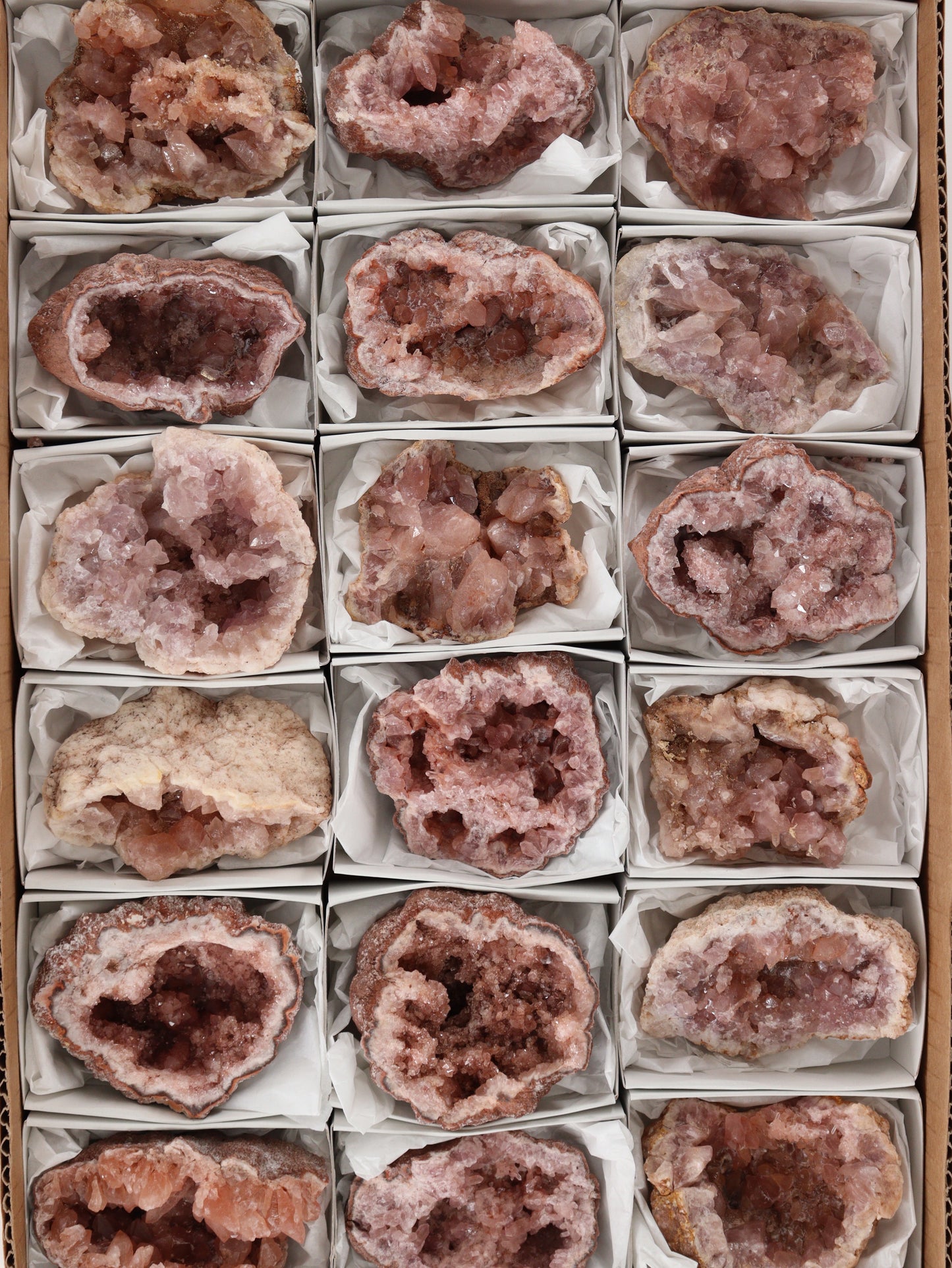 Pink Amethyst Flat Set of 18 - Expert Wholesale and Supplier of Wholesale Crystals & Bulk Gemstones, []