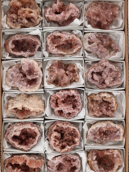 Pink Amethyst Flat Set of 18 - Expert Wholesale and Supplier of Wholesale Crystals & Bulk Gemstones, []