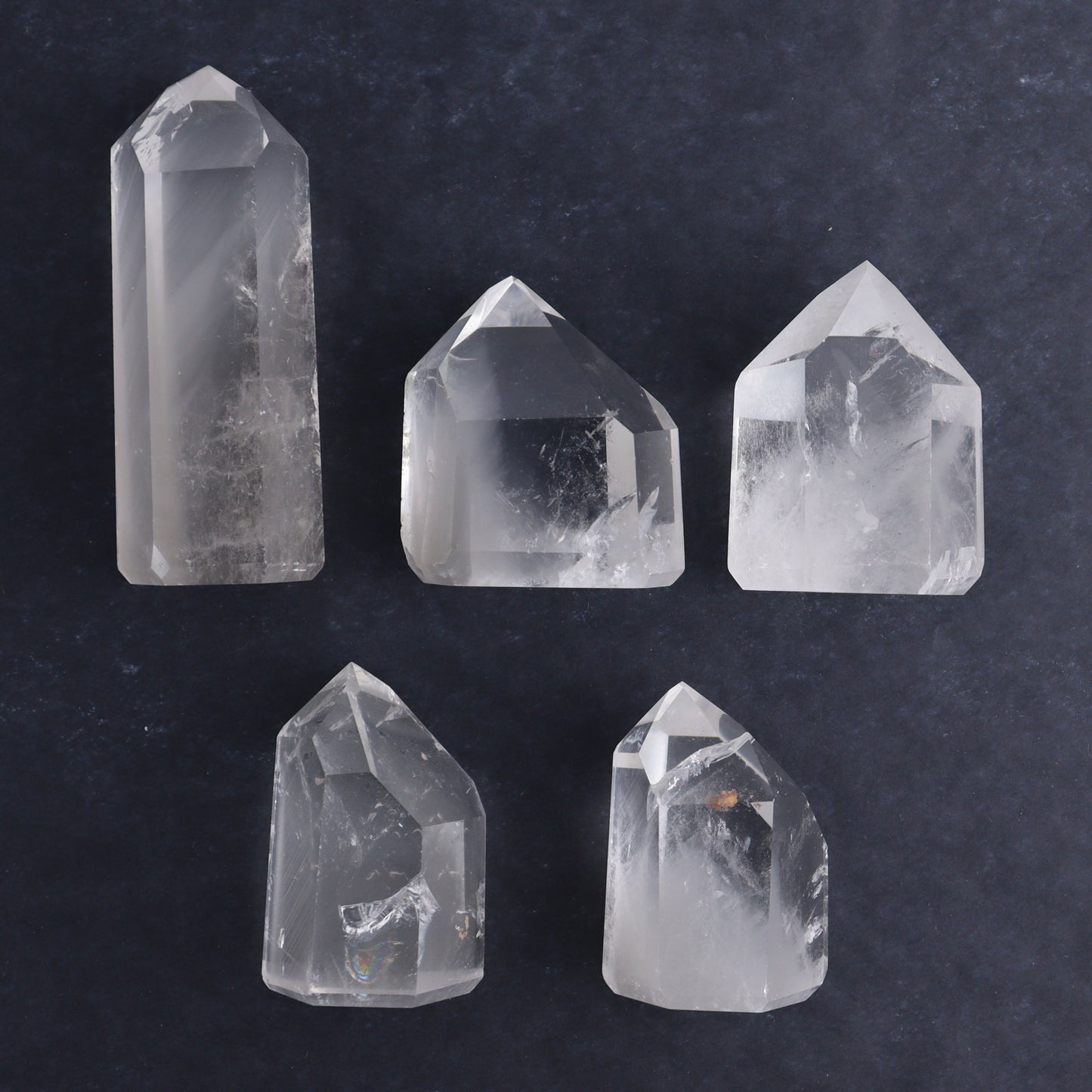 Garden Quartz Towers Set of 5 - Expert Wholesale and Supplier of Wholesale Crystals & Bulk Gemstones, ["Garden Quartz","Quartz","Towers"]
