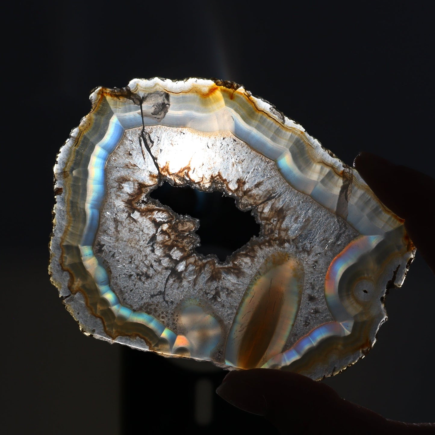 Iris Agate Slices Set of 3 - Expert Wholesale and Supplier of Wholesale Crystals & Bulk Gemstones, ["Agate","Iris Agate","Slices and Slabs"]