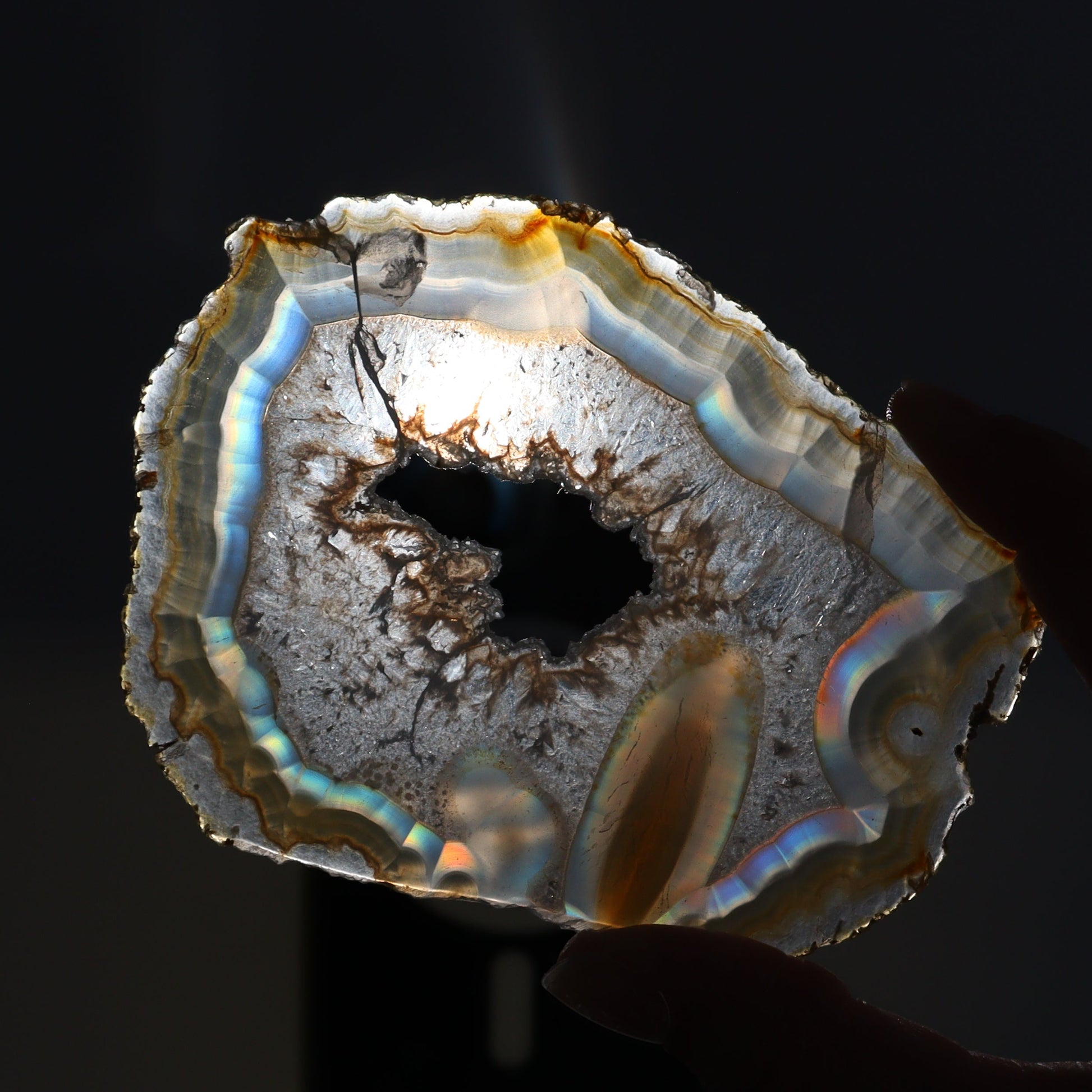 Iris Agate Slices Set of 3 - Expert Wholesale and Supplier of Wholesale Crystals & Bulk Gemstones, ["Agate","Iris Agate","Slices and Slabs"]