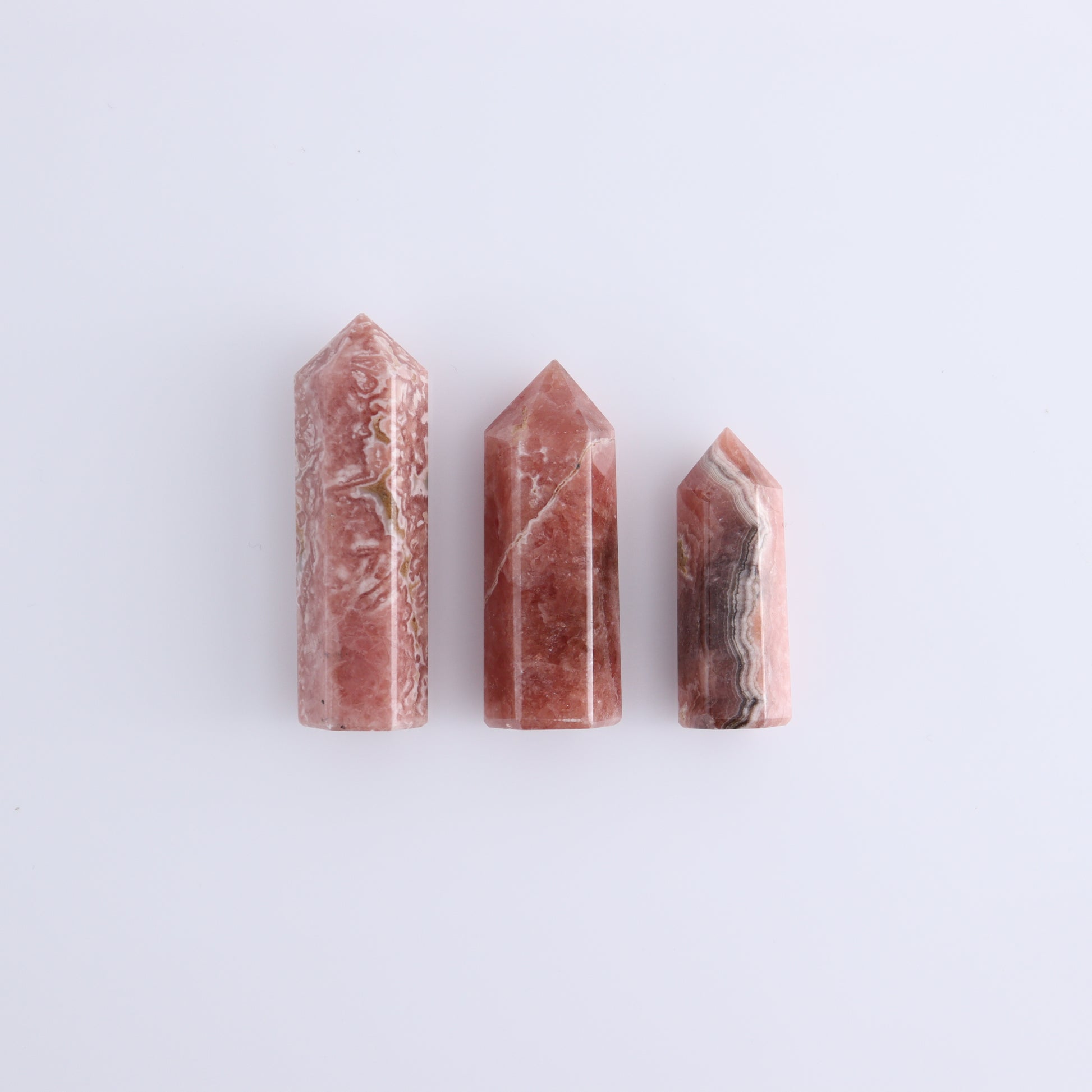 Rhodochrosite Towers Set of 5 - Expert Wholesale and Supplier of Wholesale Crystals & Bulk Gemstones, ["Argentina","Rhodochrosite","Towers"]