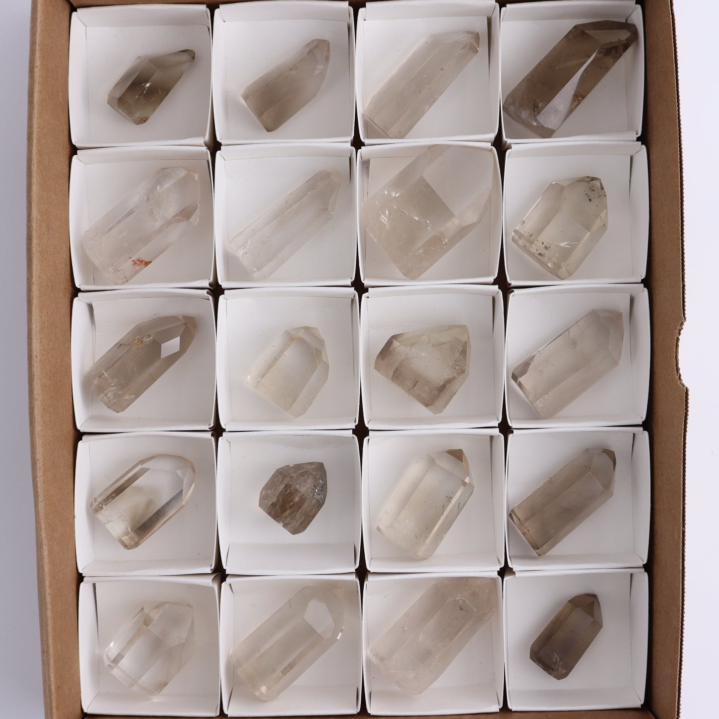 Smoky Quartz Towers Set of 20 - Expert Wholesale and Supplier of Wholesale Crystals & Bulk Gemstones, ["Points","Quartz","Smoky Quartz","Towers"]