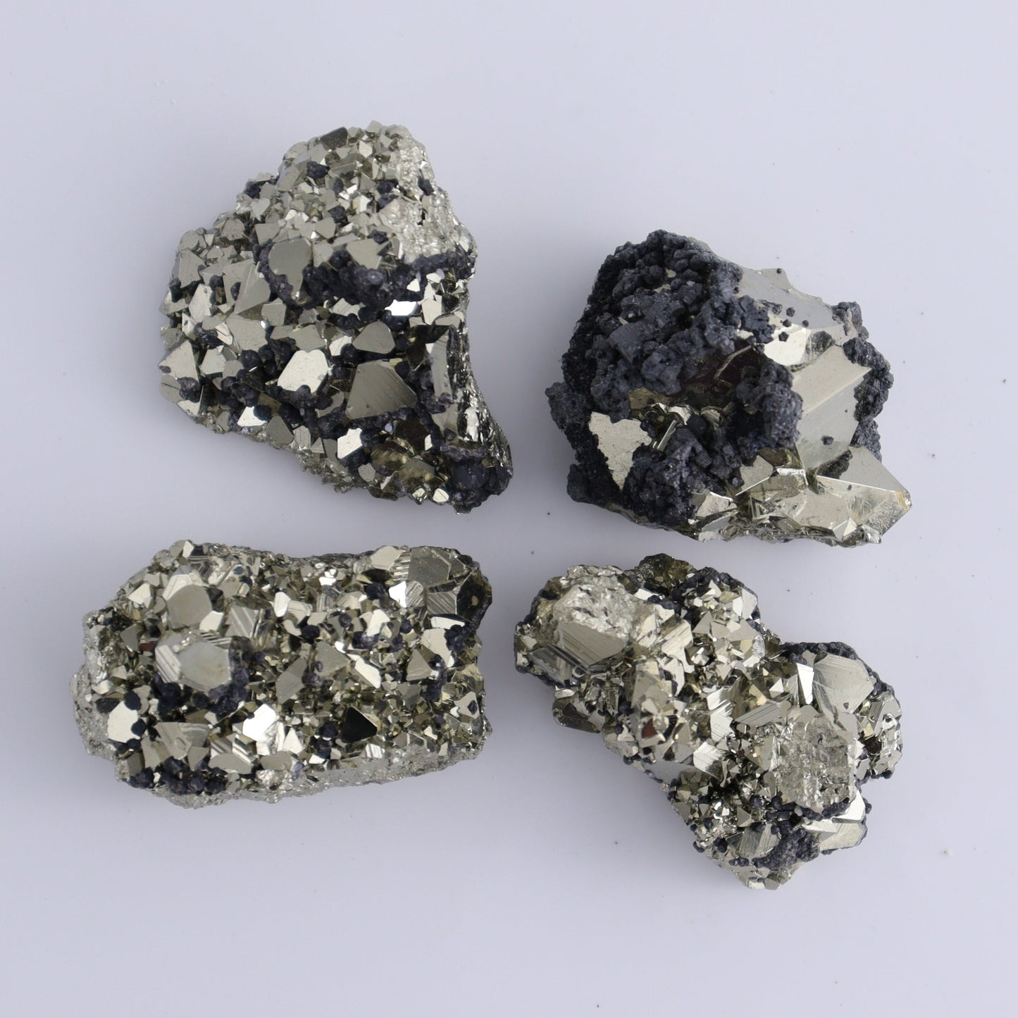 Octahedral Pyrite Clusters Set of 20 - Expert Wholesale and Supplier of Wholesale Crystals & Bulk Gemstones, ["Clusters","Octahedral Pyrite","Peru","Pyrite"]