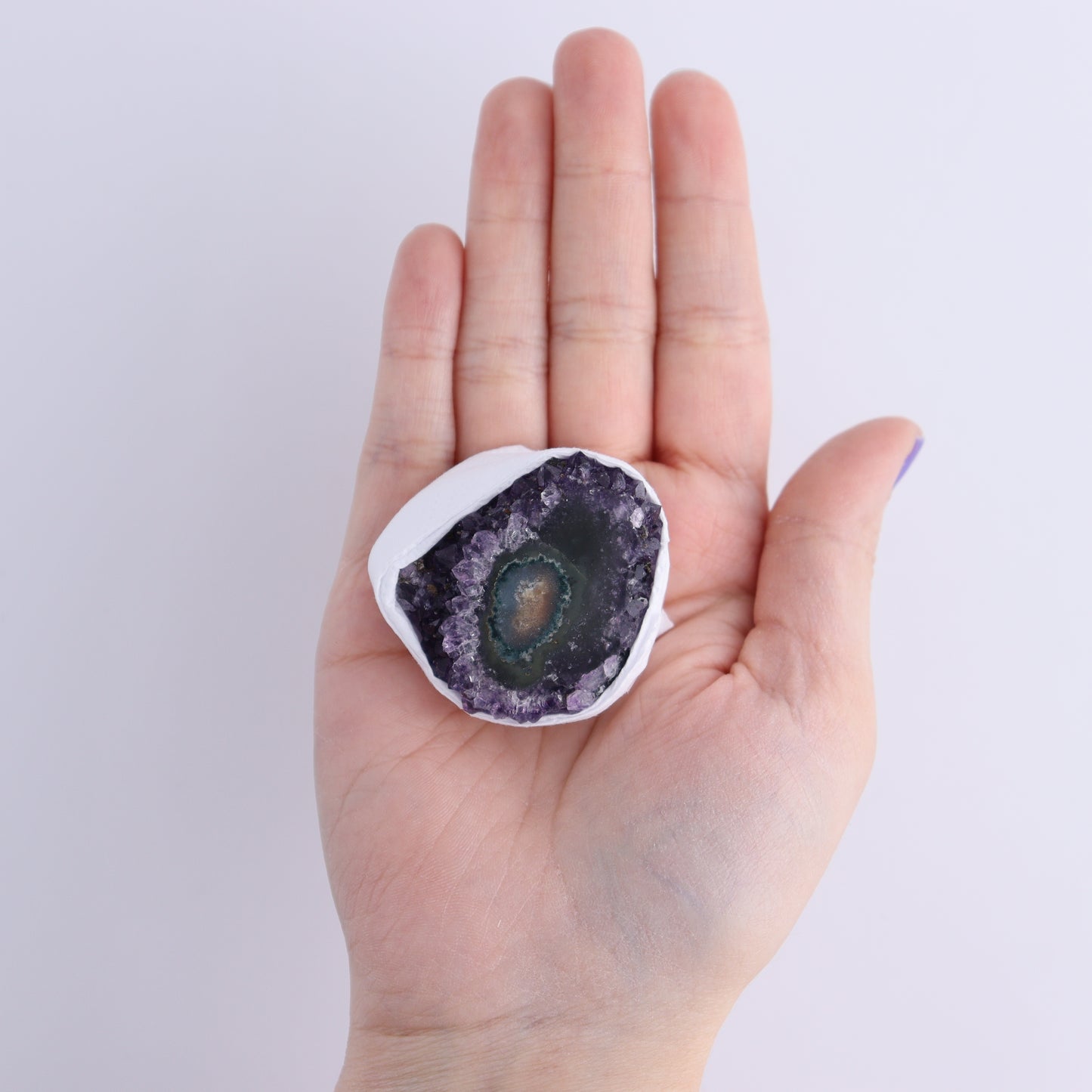 Uruguay Amethyst Clusters with "Eyes" Flat of 10 - Expert Wholesale and Supplier of Wholesale Crystals & Bulk Gemstones, ["Amethyst","Clusters","Eyes Amethyst","Uruguay"]