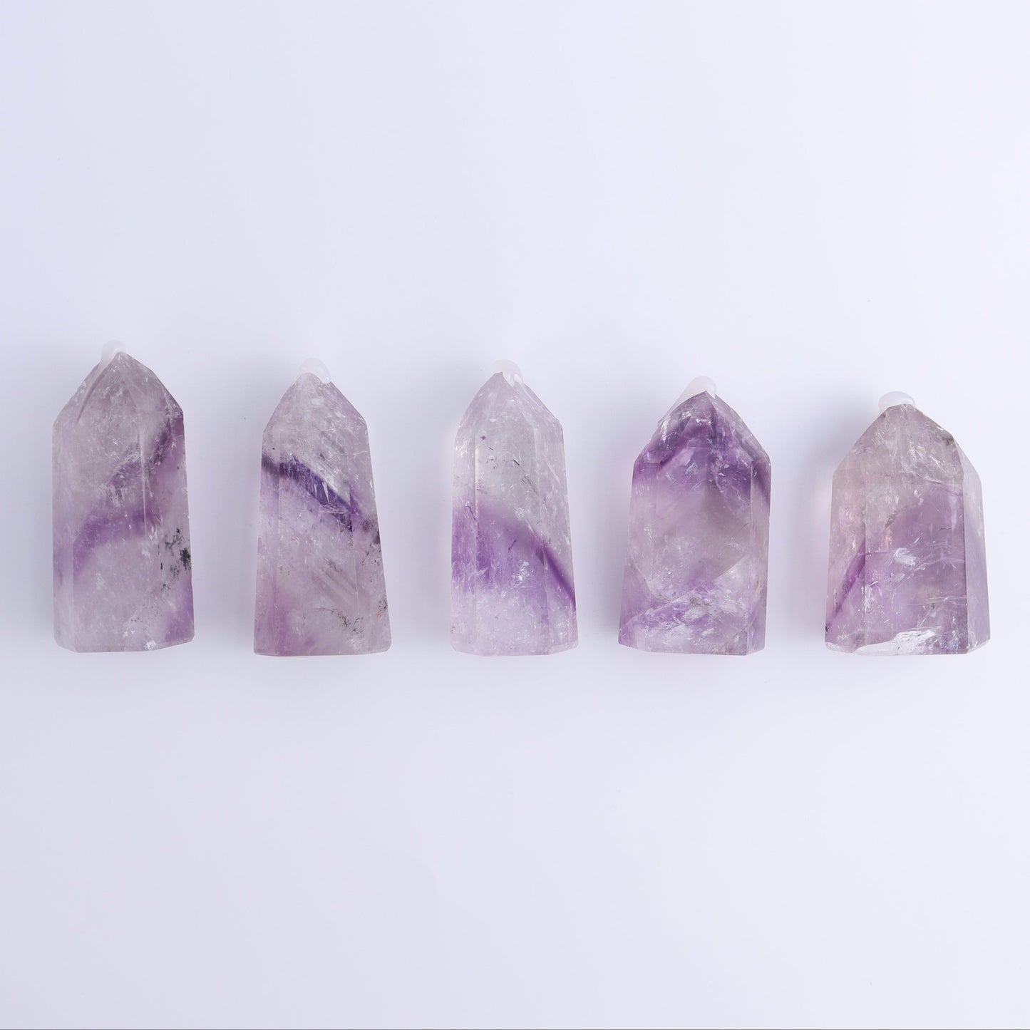 Amethyst Towers Set of 5 - Expert Wholesale and Supplier of Wholesale Crystals & Bulk Gemstones, ["Amethyst","Brazil","Towers"]
