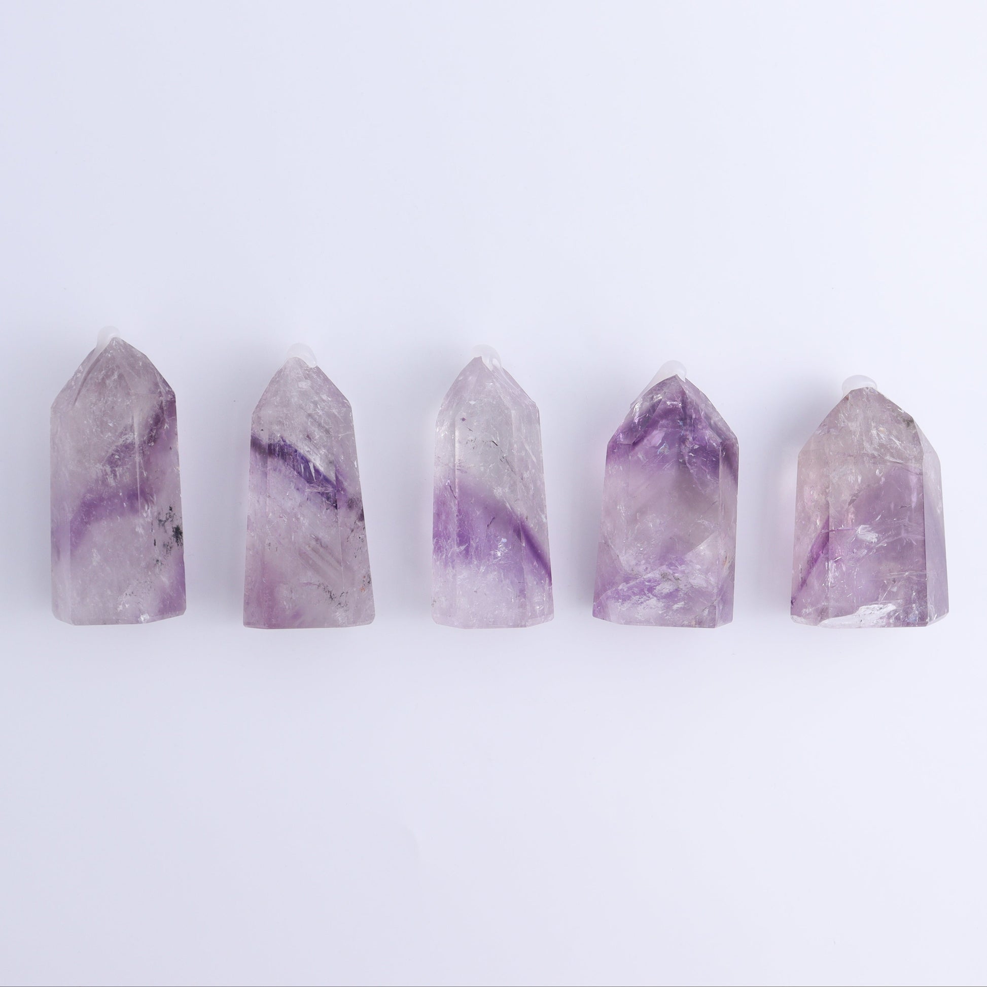 Amethyst Towers Set of 5 - Expert Wholesale and Supplier of Wholesale Crystals & Bulk Gemstones, ["Amethyst","Brazil","Towers"]