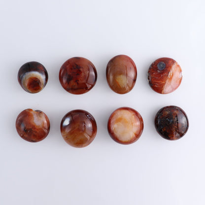 Carnelian Palm Stones Set of 8