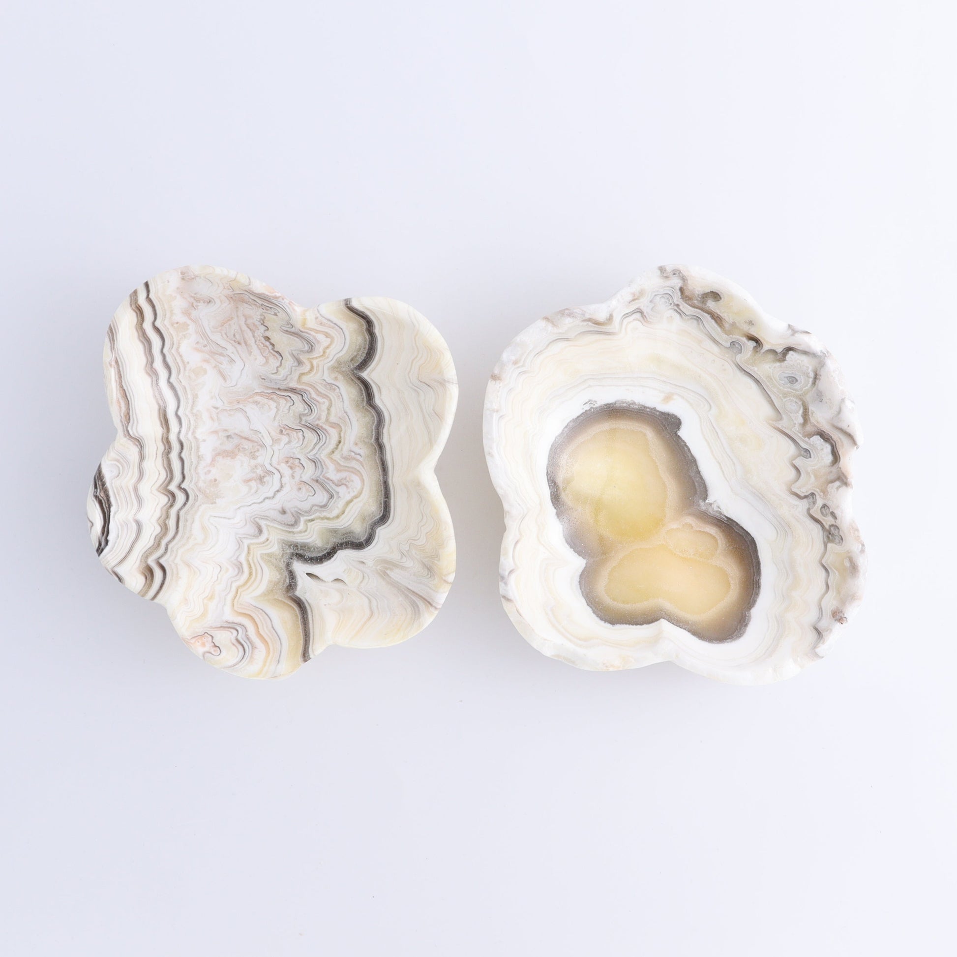 One Mexican Onyx/Calcite Yellow & White Zebra Irregular Bowl - Expert Wholesale and Supplier of Wholesale Crystals & Bulk Gemstones, ["bowl","Bowls","Calcite","Catalog Onyx","Decorative Dish","Mexico","onyx"]