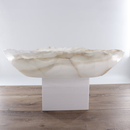Mexican Onyx/Calcite Canoe Bowl - Expert Wholesale and Supplier of Wholesale Crystals & Bulk Gemstones, ["Bowls","Calcite","canoe","Mexico","onyx"]