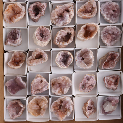 Pink Amethyst Flat of 30 - Expert Wholesale and Supplier of Wholesale Crystals & Bulk Gemstones, ["Amethyst","Pink Amethyst"]