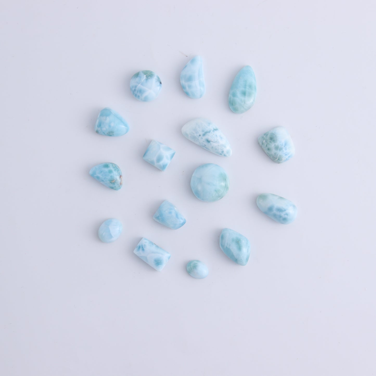 Larimar Cabs 16 Pieces - Expert Wholesale and Supplier of Wholesale Crystals & Bulk Gemstones, ["Cabs","Larimar"]