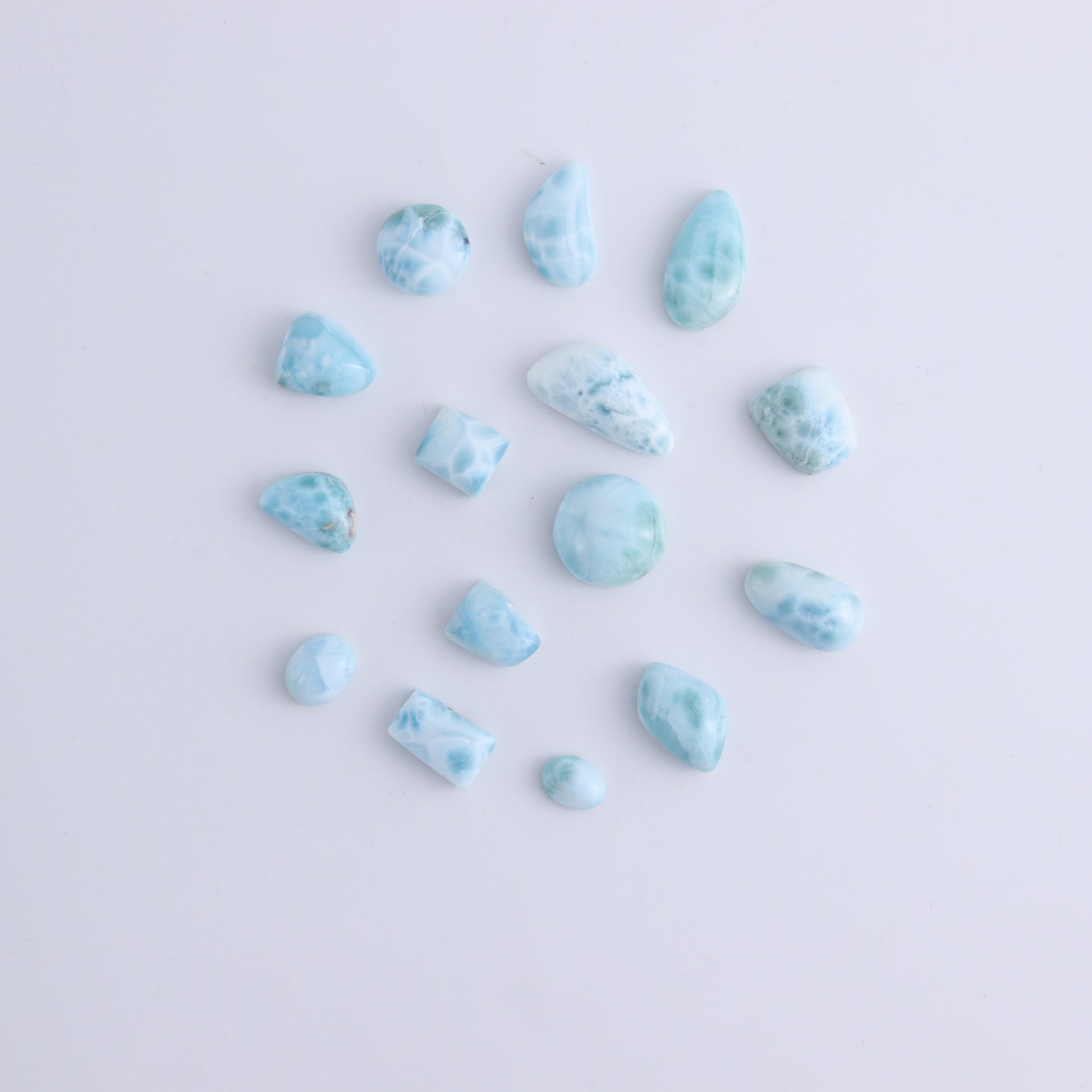Larimar Cabs 16 Pieces - Expert Wholesale and Supplier of Wholesale Crystals & Bulk Gemstones, ["Cabs","Larimar"]