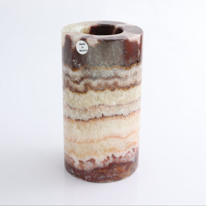 Mexican Onyx/Calcite Candle Holders Set of 3