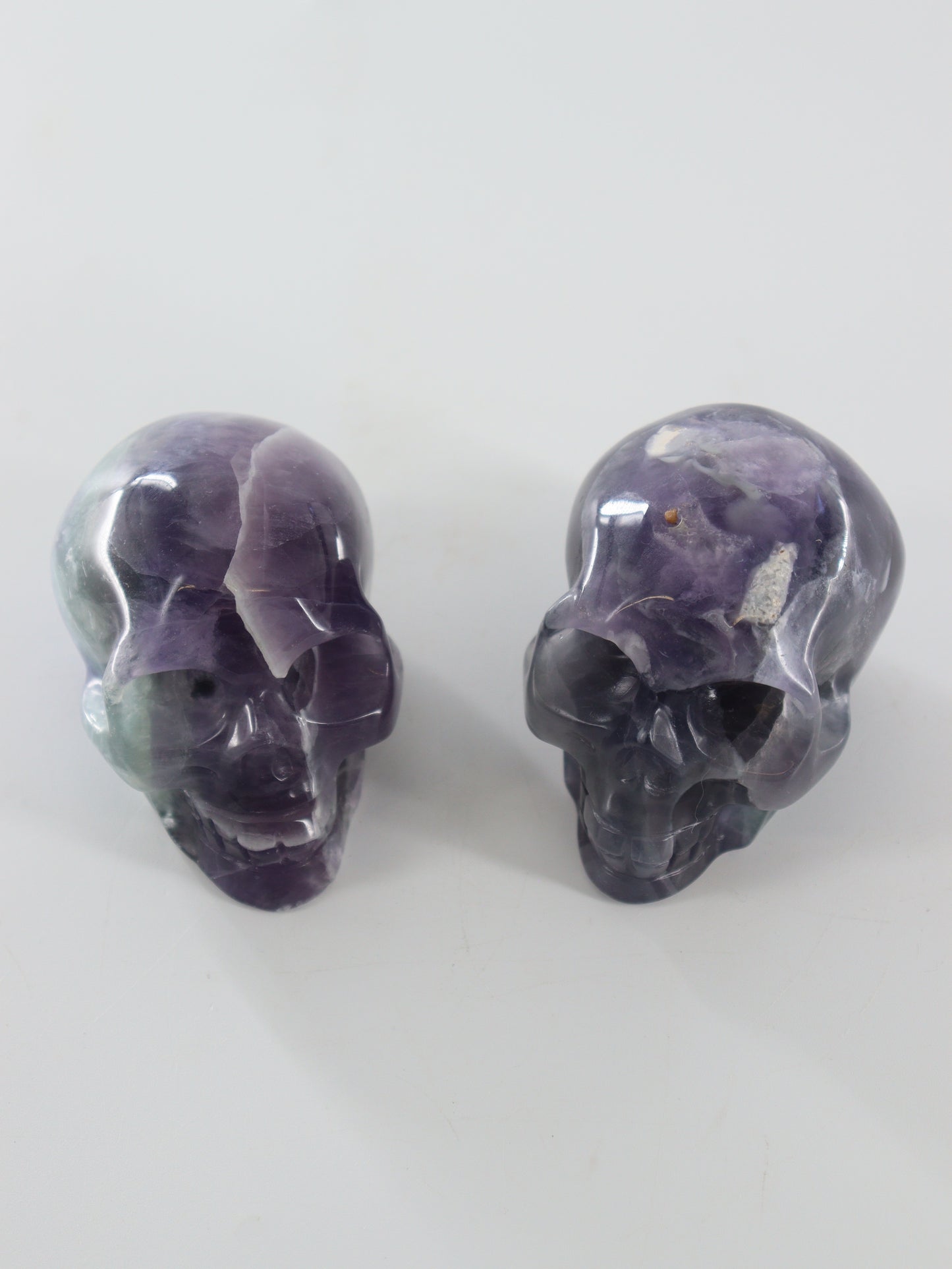 Fluorite Skulls Set of 2