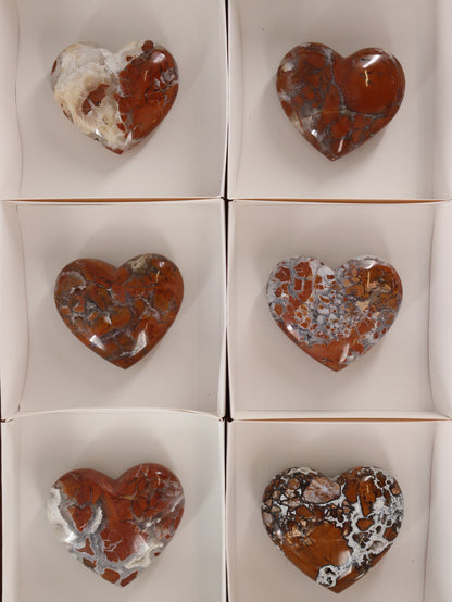 Brecciated Jasper Hearts Set of 6 - Expert Wholesale and Supplier of Wholesale Crystals & Bulk Gemstones, []