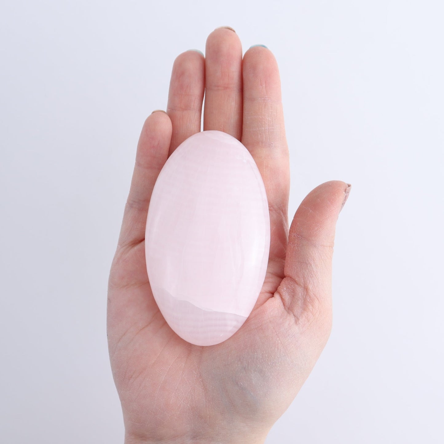 Pink Mangano Calcite Palm Stone Set of 12