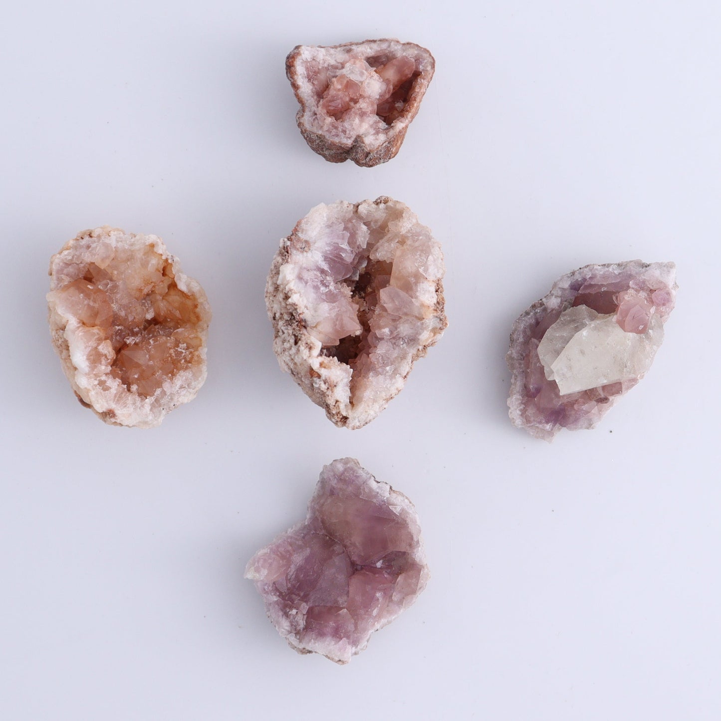 Pink Amethyst Flat of 30 - Expert Wholesale and Supplier of Wholesale Crystals & Bulk Gemstones, ["Amethyst","Pink Amethyst"]