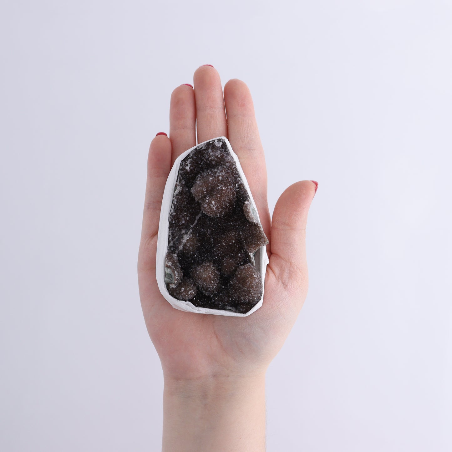 Uruguay Amethyst Clusters with Formations Flat of 12 - Expert Wholesale and Supplier of Wholesale Crystals & Bulk Gemstones, ["Amethyst","Calcite","Clusters","Formations","Uruguay"]