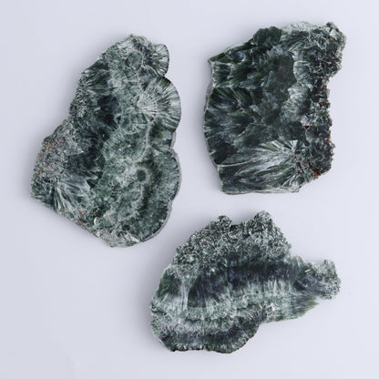 Seraphinite Slices Set of 12 - Expert Wholesale and Supplier of Wholesale Crystals & Bulk Gemstones, ["Seraphinite","Slices and Slabs"]