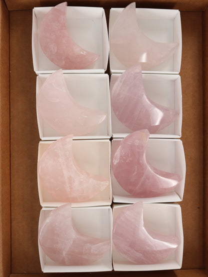 Rose Quartz Moons Set of 8 - Expert Wholesale and Supplier of Wholesale Crystals & Bulk Gemstones, []